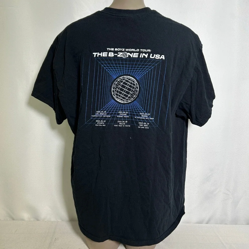 The Boyz World Tour The B-Zone in USA 2022 Concert Black T-Shirt Women's XL